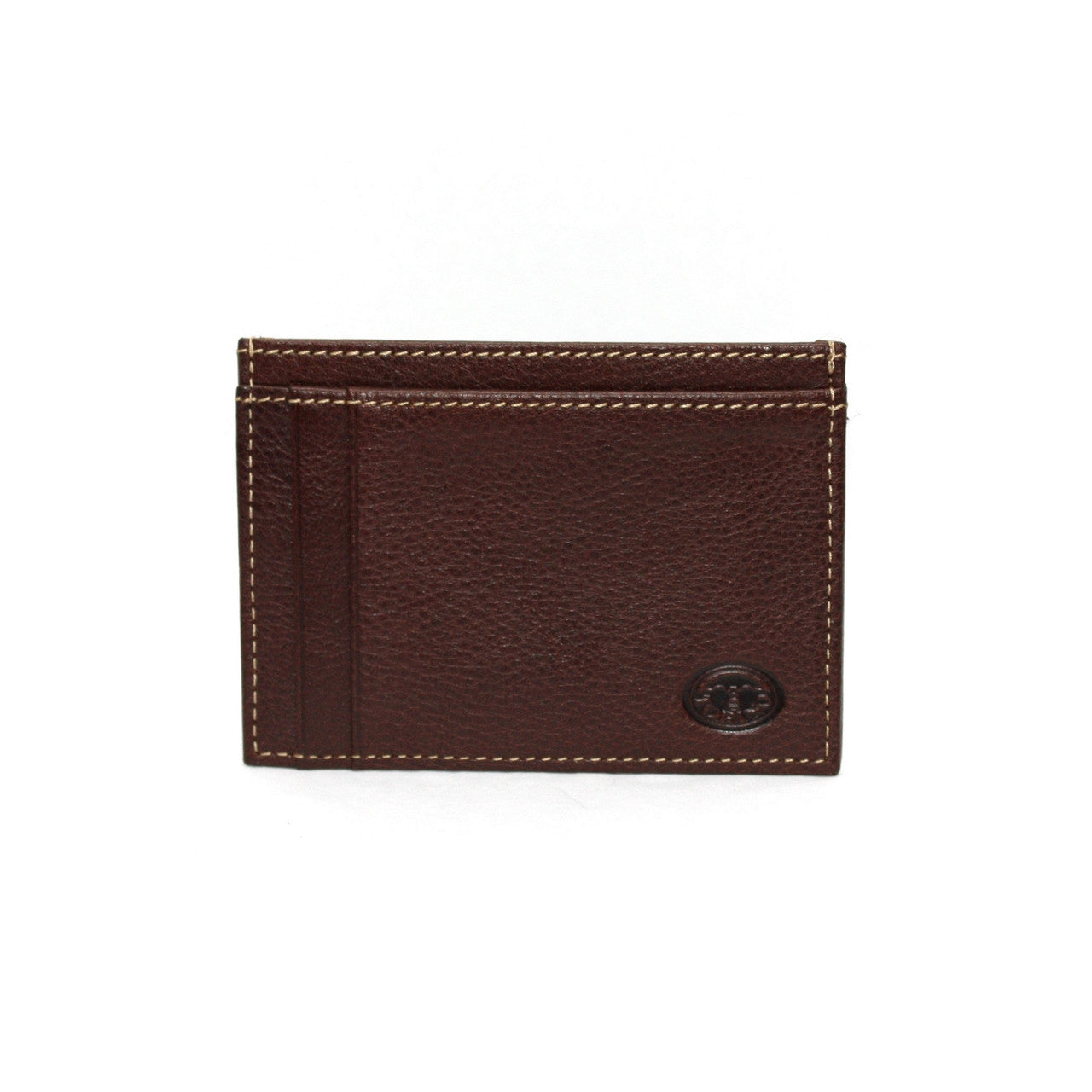 Tumbled Glove Leather ID/Card Case - Brown