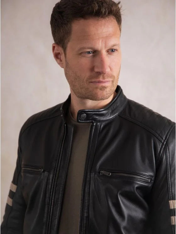 Charlie II Leather Racer Jacket