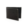 Genuine Bison Leather Billfold Wallet - Black