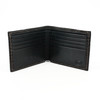 Genuine Bison Leather Billfold Wallet - Black
