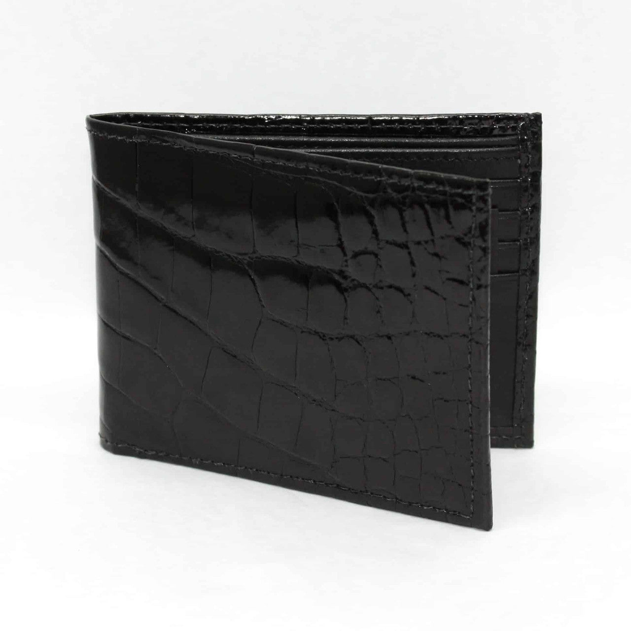 Genuine Alligator Billfold Wallet - Black