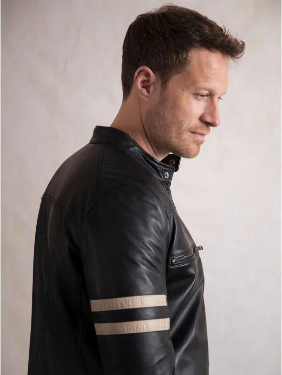 Charlie II Leather Racer Jacket