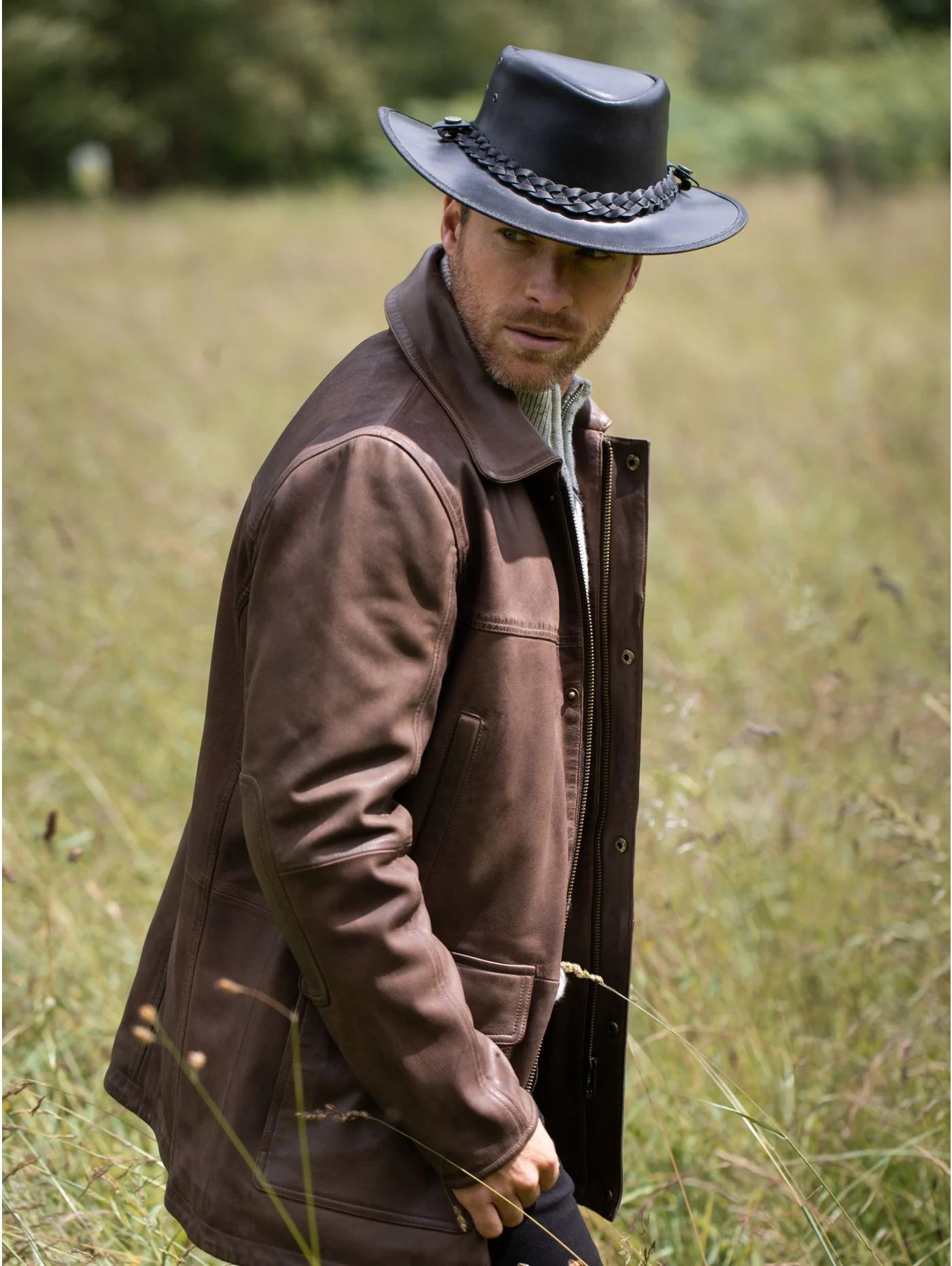 Outback III Australian Style Leather Hat