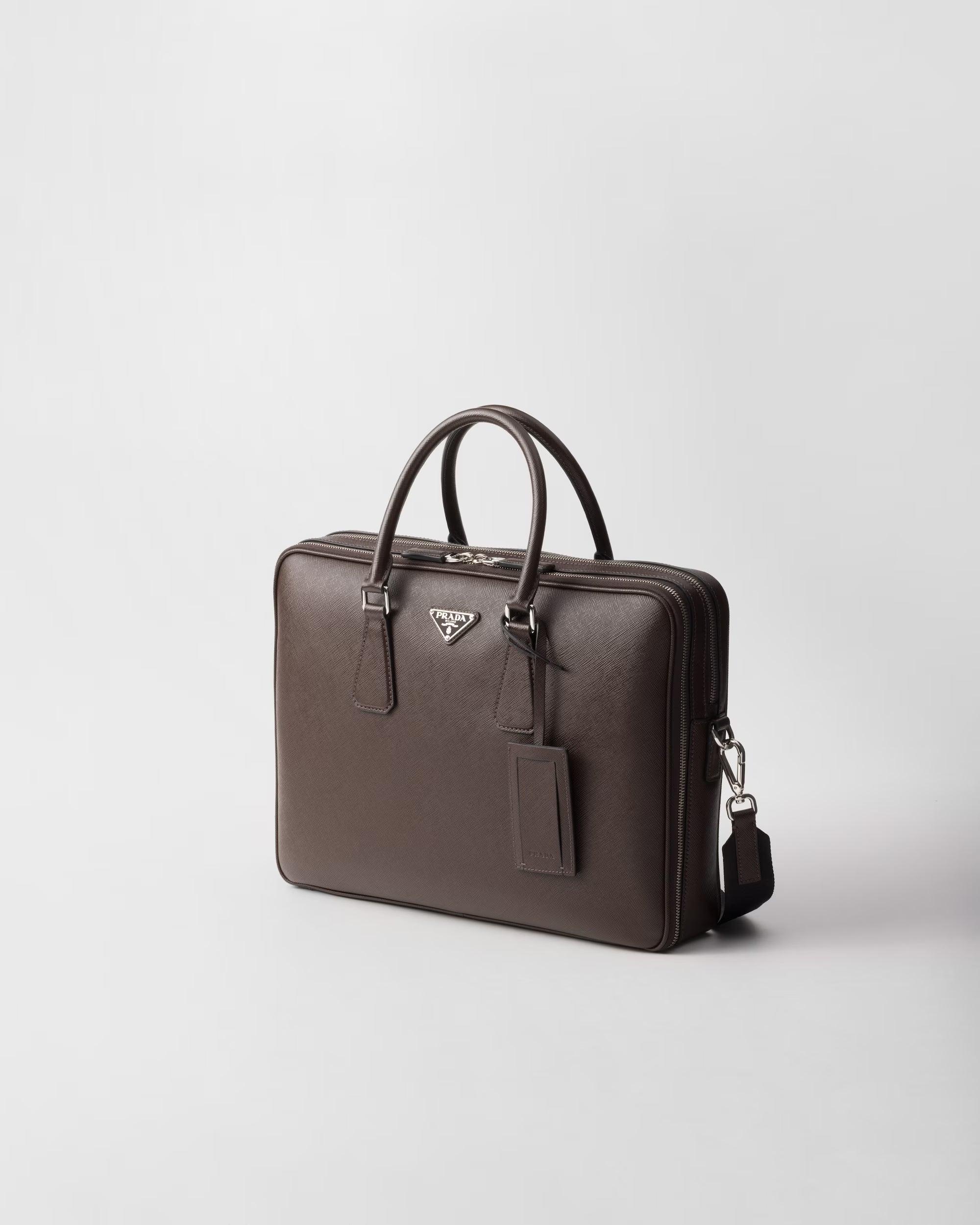 Saffiano leather briefcase