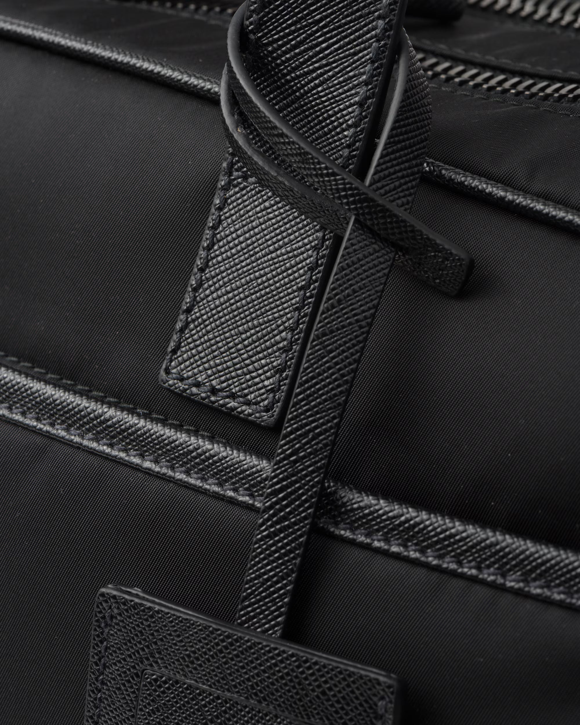 Re-Nylon and Saffiano leather briefcase