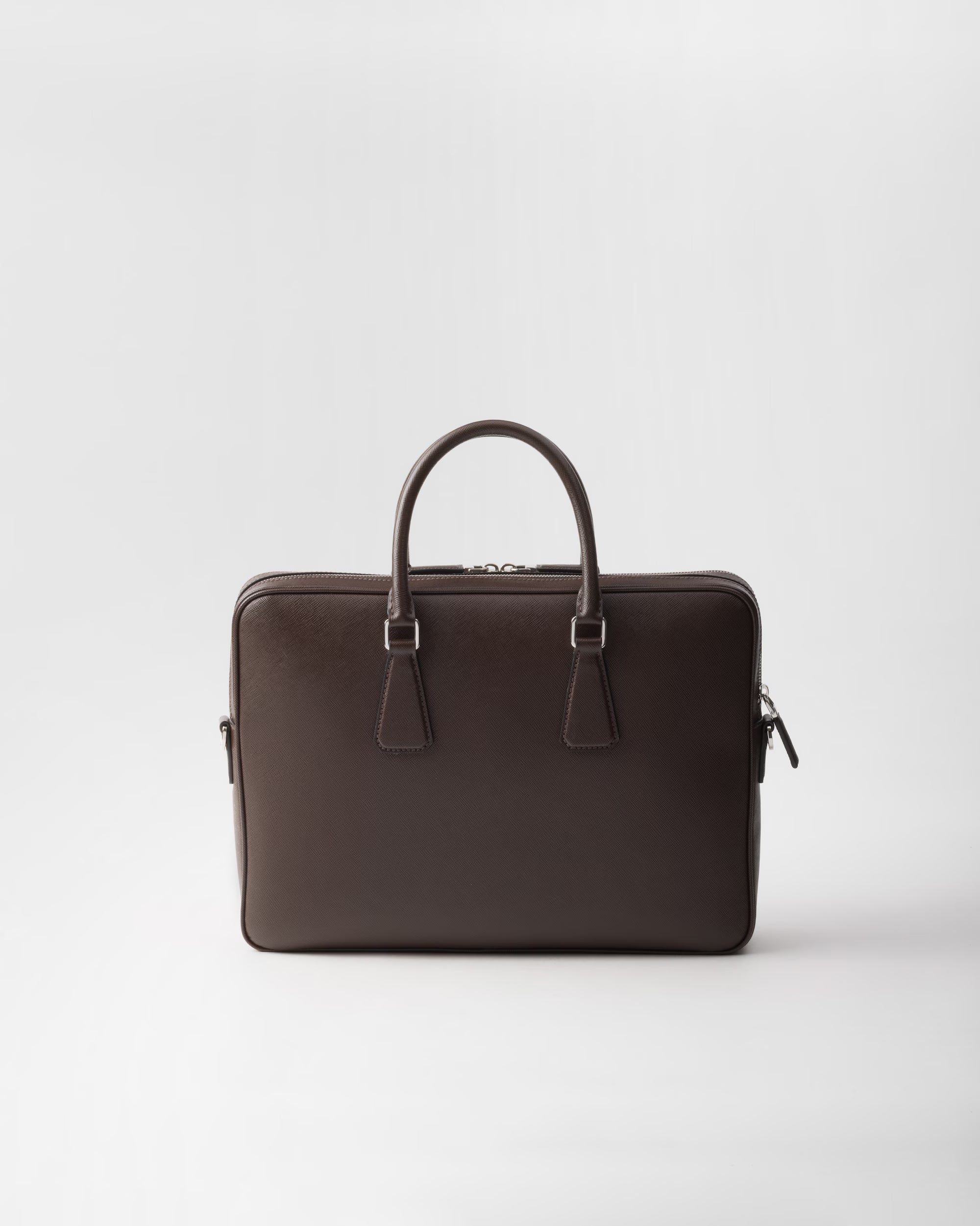 Saffiano leather briefcase