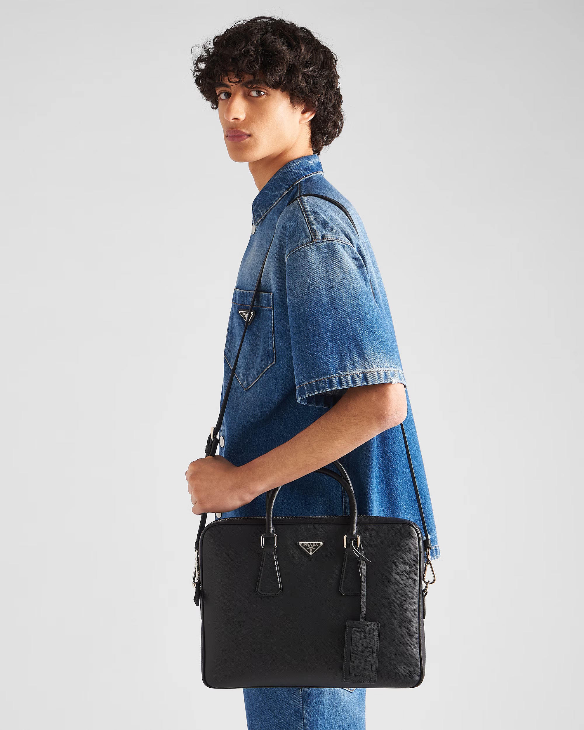 Saffiano Leather Work Bag