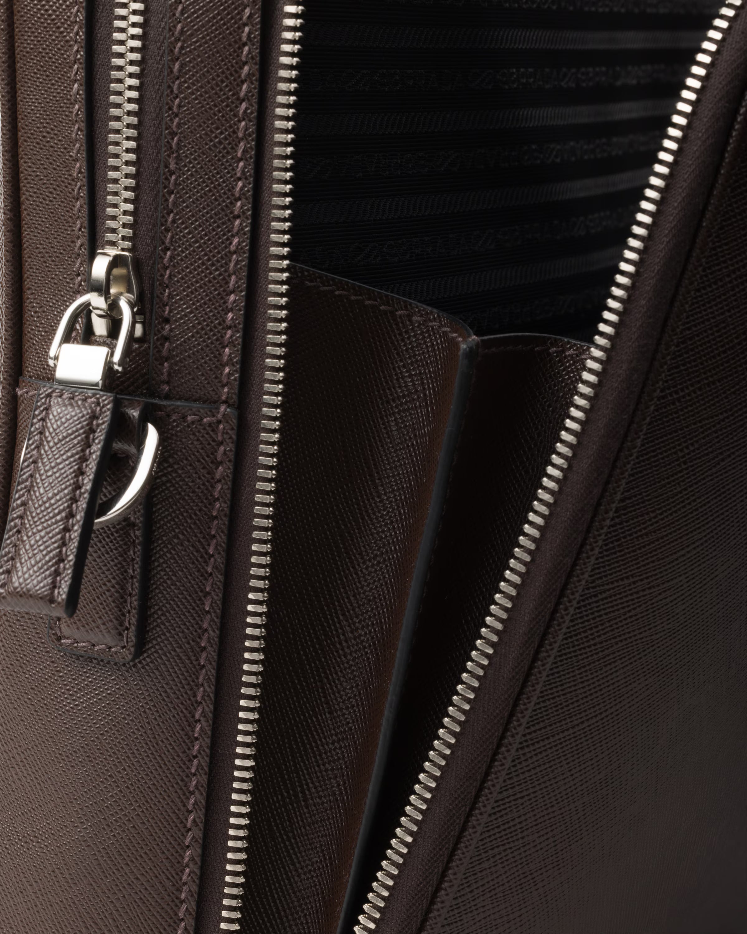 Saffiano leather briefcase